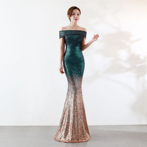 Vestido largo adelgazante de anfitriona para fiesta de cumpleaños
